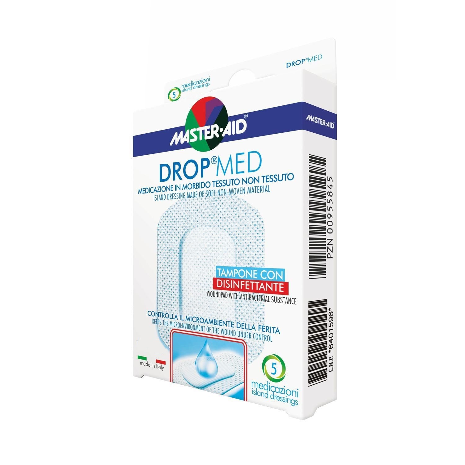 Master Aid Drop Med 10x10cm 5 Pezzi  - 1
