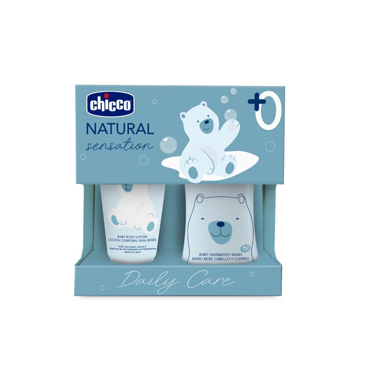 Chicco Natural Sensation Set Detergente Corpo&Capelli 200ml + Crema Corpo 150ml-1
