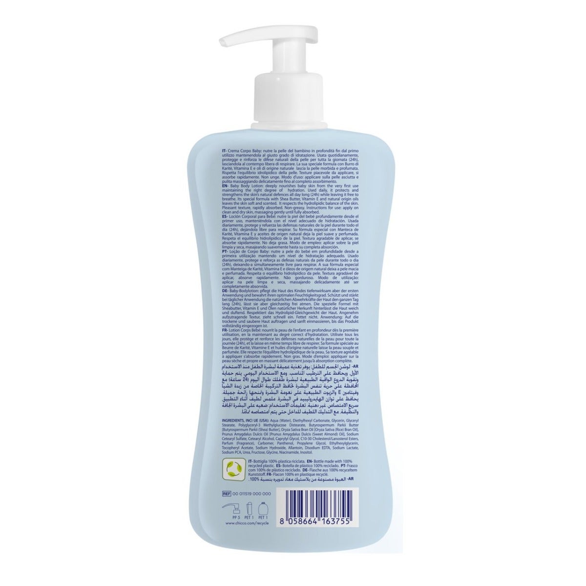 Chicco Natural Sensation Baby Crema Corpo 500ml 0Mesi+-2