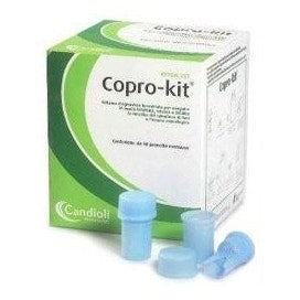 Copro-Kit Contenitore Feci Uso Veterinario 50 Provette Monouso  - 2