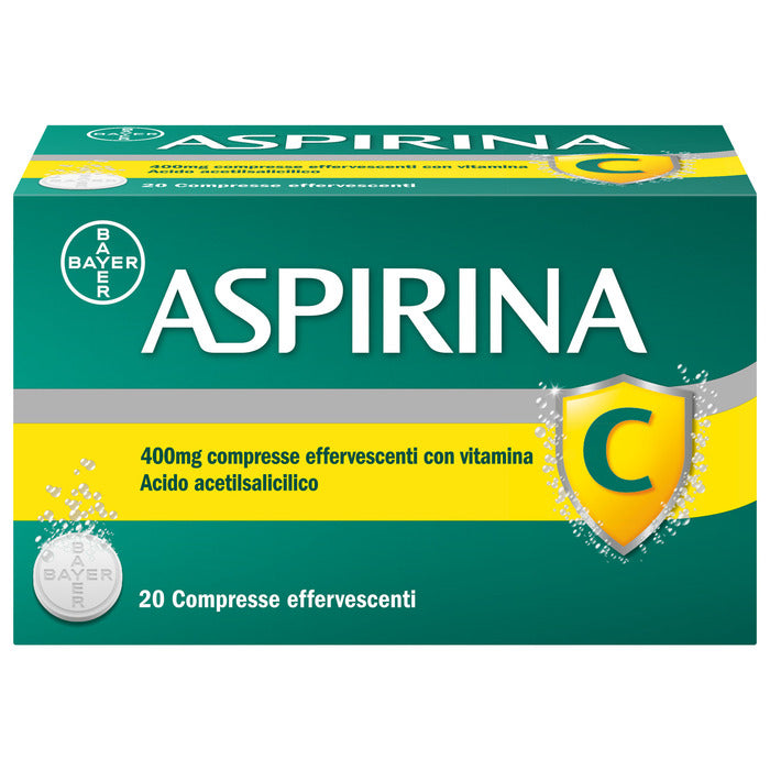 Aspirina C Antinfiammatorio Antidolorifico per Influenza Raffreddore e Febbre con Vitamina C 20 Cpr