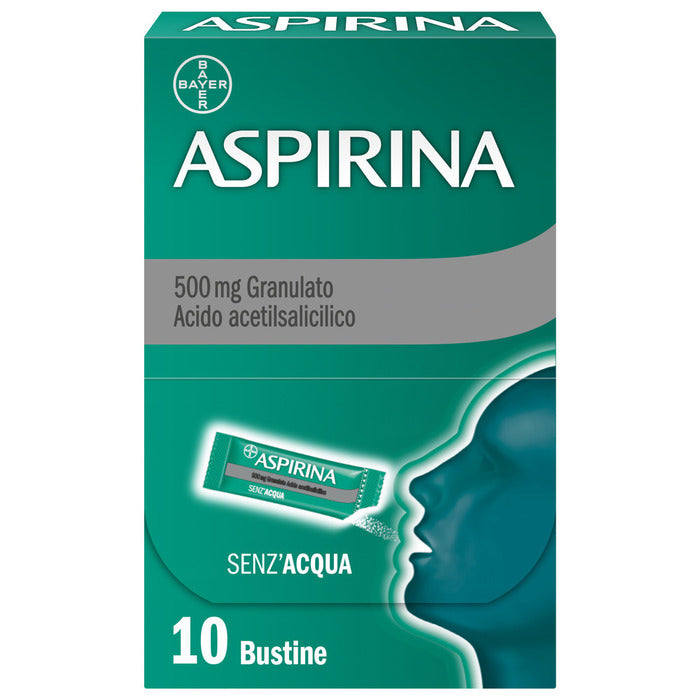 Aspirina in Granuli Senz'Acqua Antidolorifico e Antinfiammatorio contro Mal di Testa e Dolore 10 Bst