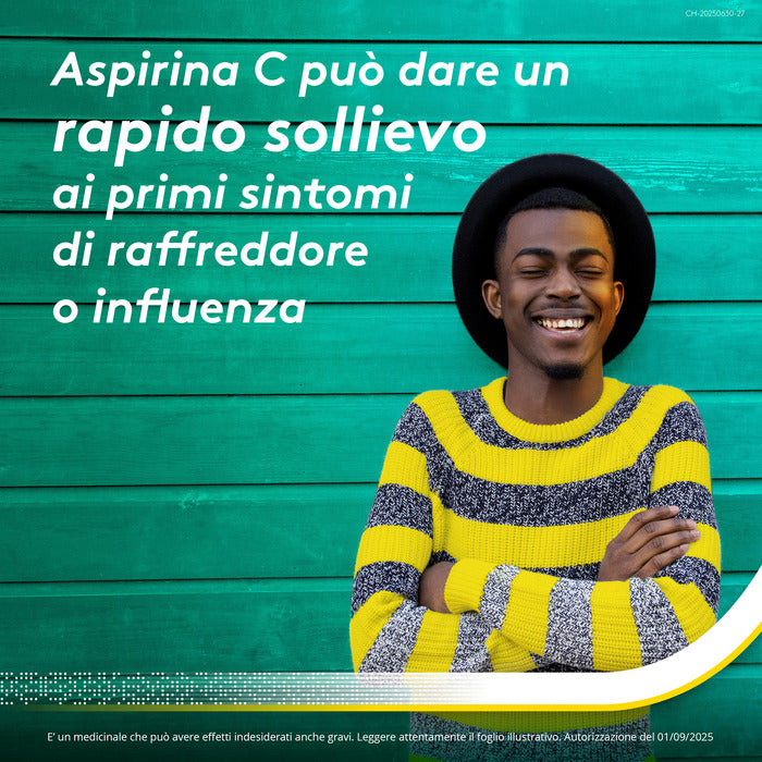 Aspirina C Antinfiammatorio Antidolorifico per Influenza Raffreddore e Febbre con Vitamina C 40 Cpr