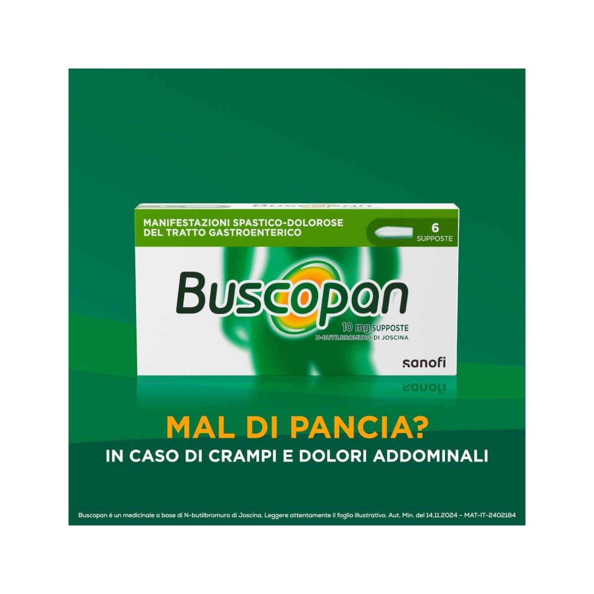 Buscopan Per Mal di Pancia Crampi Dolori Addominali 6 Supposte-4