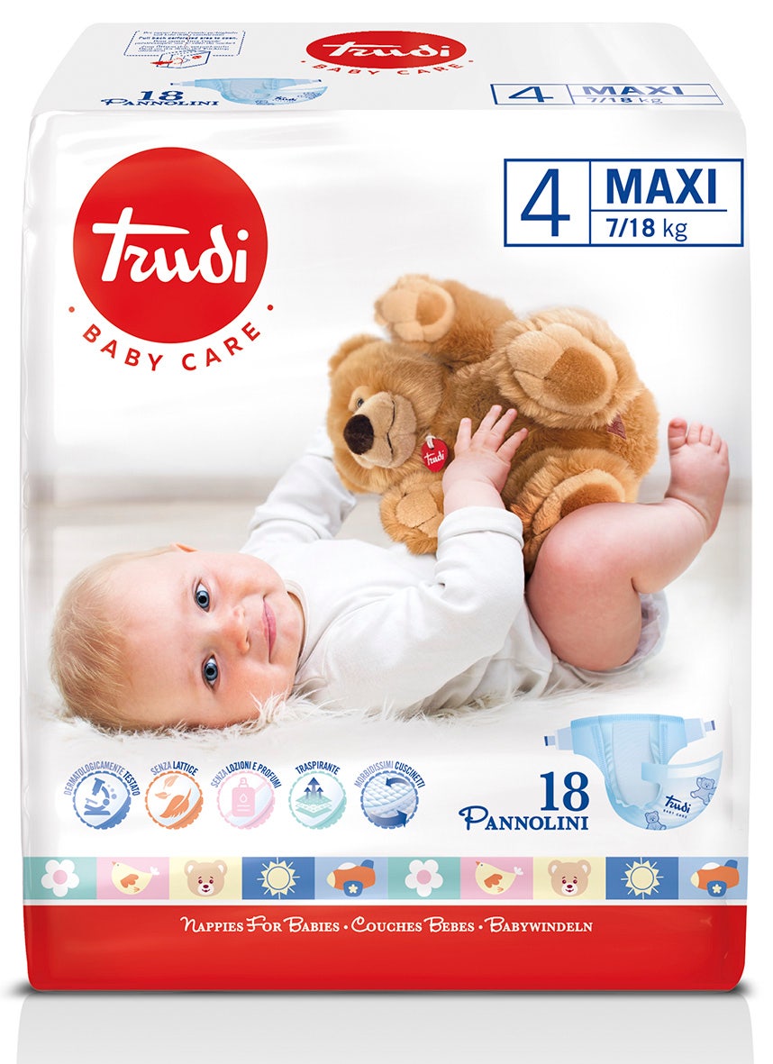 Trudi Baby Care Pannolini Bambini Maxi 7/18kg 18 Pezzi-3