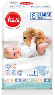 Trudi Baby Care Pannolini Bambini Extra Large 15/30kg 14 Pezzi-2
