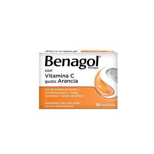 Benagol Vit. C Gusto Arancia 24 Pastiglie Mal Di Gola-1