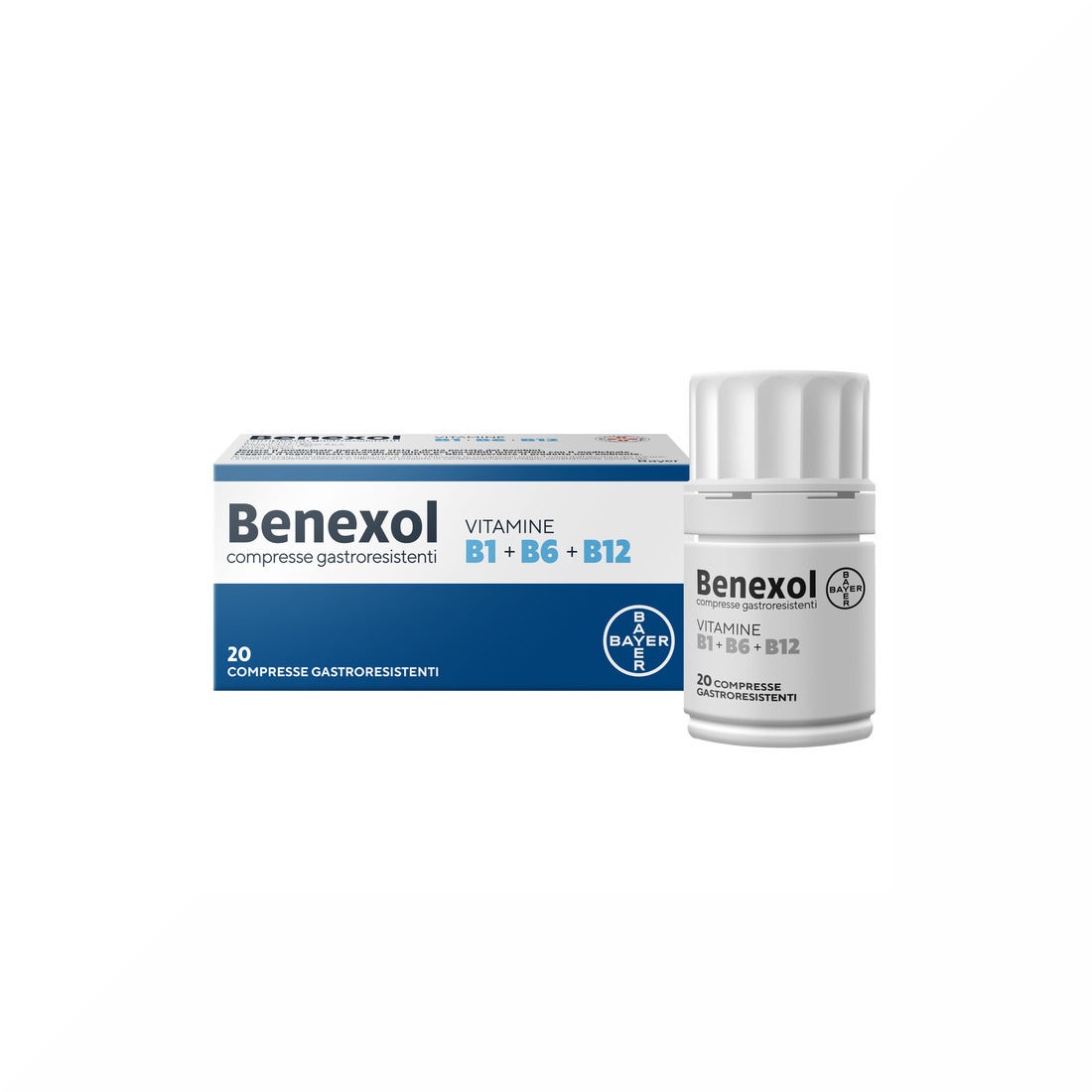 Benexol Trattamento per Carenza di Vitamine Gruppo B con Vitamina B1 B6 B12 20 Cpr Gastroresistenti-11