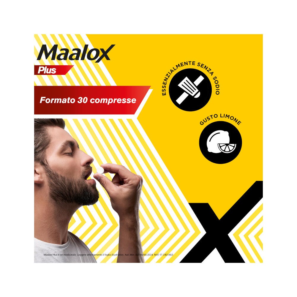 Maalox Plus Azione Rapida Contro Bruciore e Acidità di Stomaco 30 cpr-5