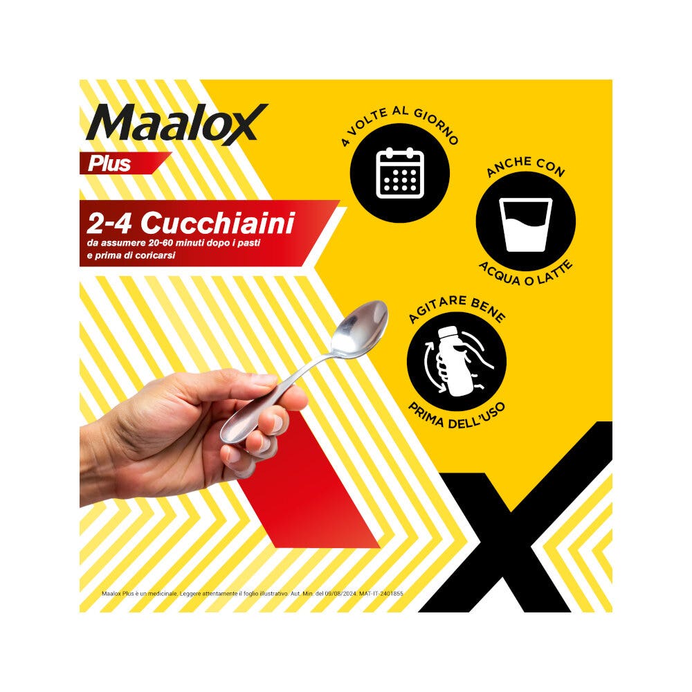 Maalox Plus Sospensione Orale Contro Bruciore e Acidità di Stomaco 250 ml-6