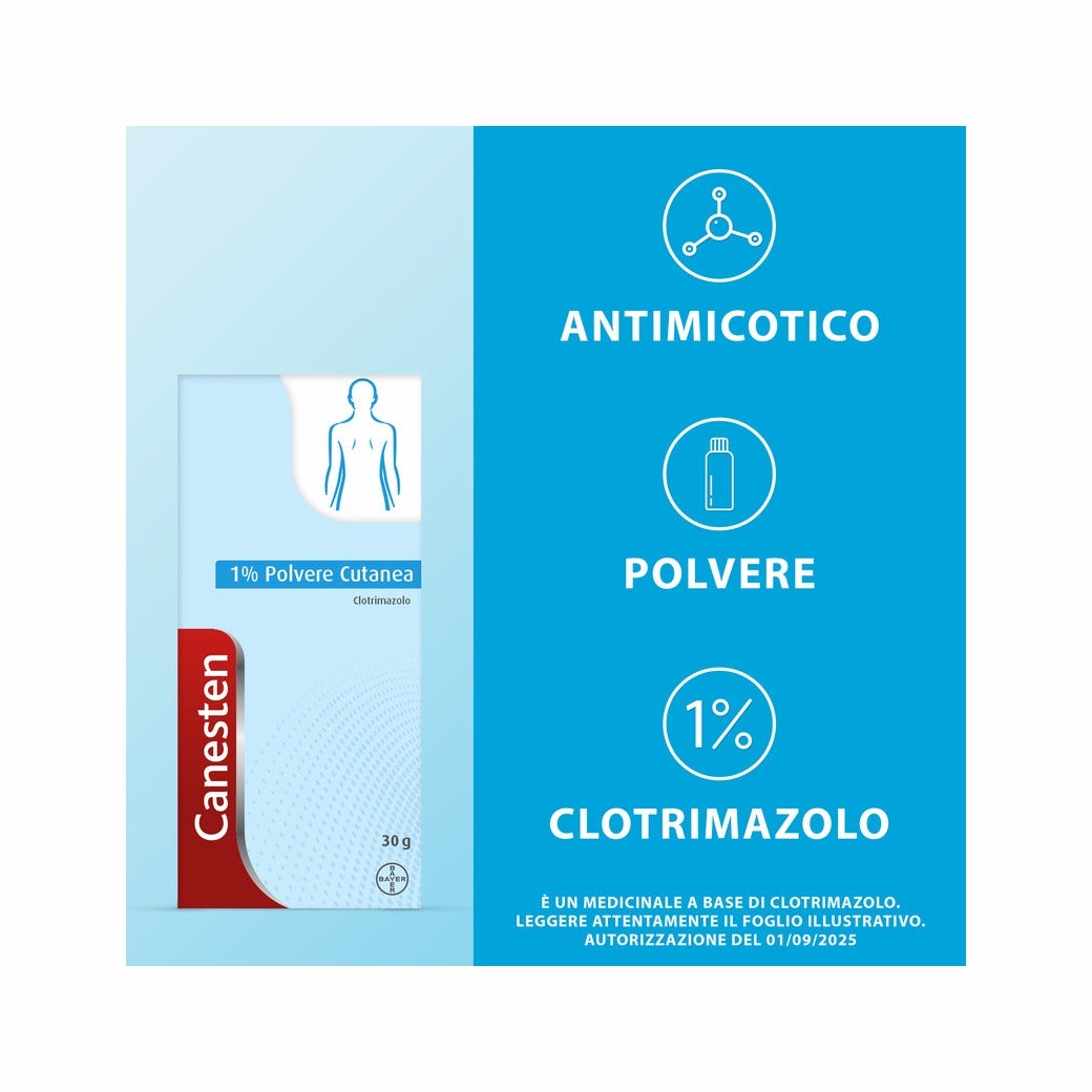 Canesten Polvere Cutanea Trattamento Antimicotico Antifungino contro Funghi e Micosi della pelle 30g-15