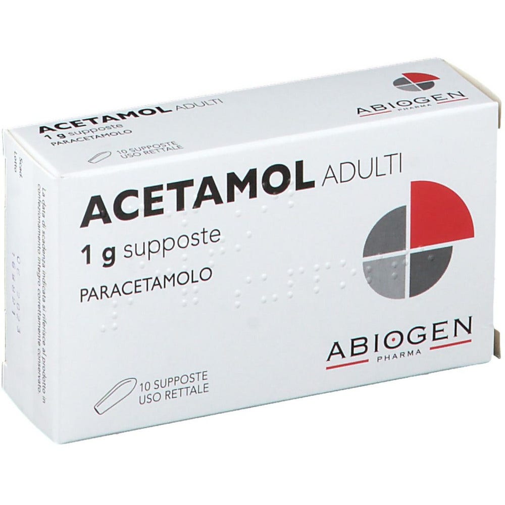 Acetamol Adulti 10 Supposte 1g-1
