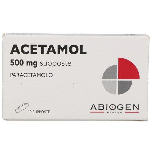 Acetamol 500mg 10 Supposte -1