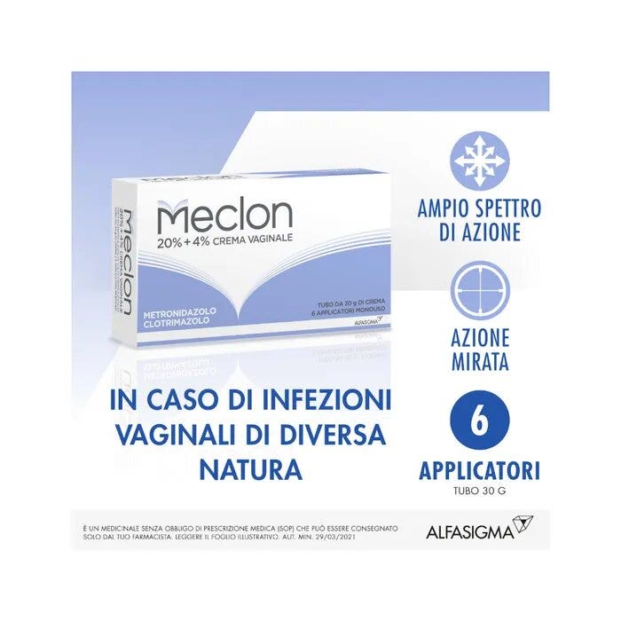 Meclon Crema Vaginale 30g 20 %+ 4 % + 6 Applicatori-11