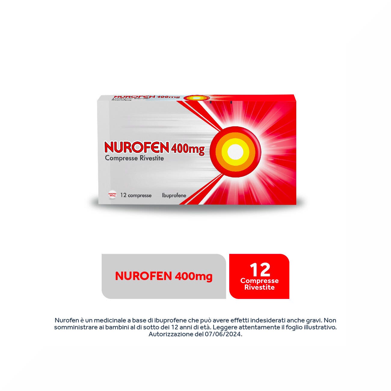 Nurofen 12 Compresse Rivestite 400mg PVC/AL-15