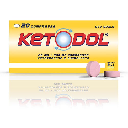 Ketodol 20 Compresse 25mg+200mg RM-2