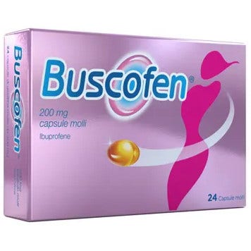 Buscofen 200mg Con Ibuprofene Analgesico Contro Dolori Da Ciclo 24 Capsule Molli-4