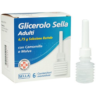 Glicerolo Sella Adulti 6 Contenitori Monodose 6,75g Soluzione Rettale Camomilla/Malva-1