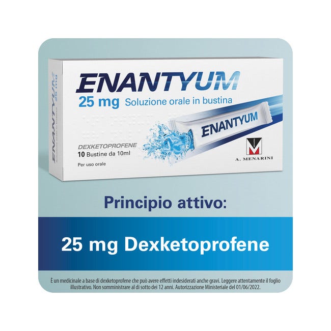 Enantyum 25mg Soluzione Orale Liquida In Bustina 10x10ml-8