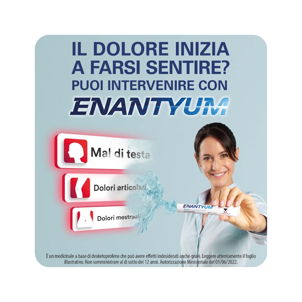 Enantyum 25mg Soluzione Orale Liquida In Bustina 10x10ml-10