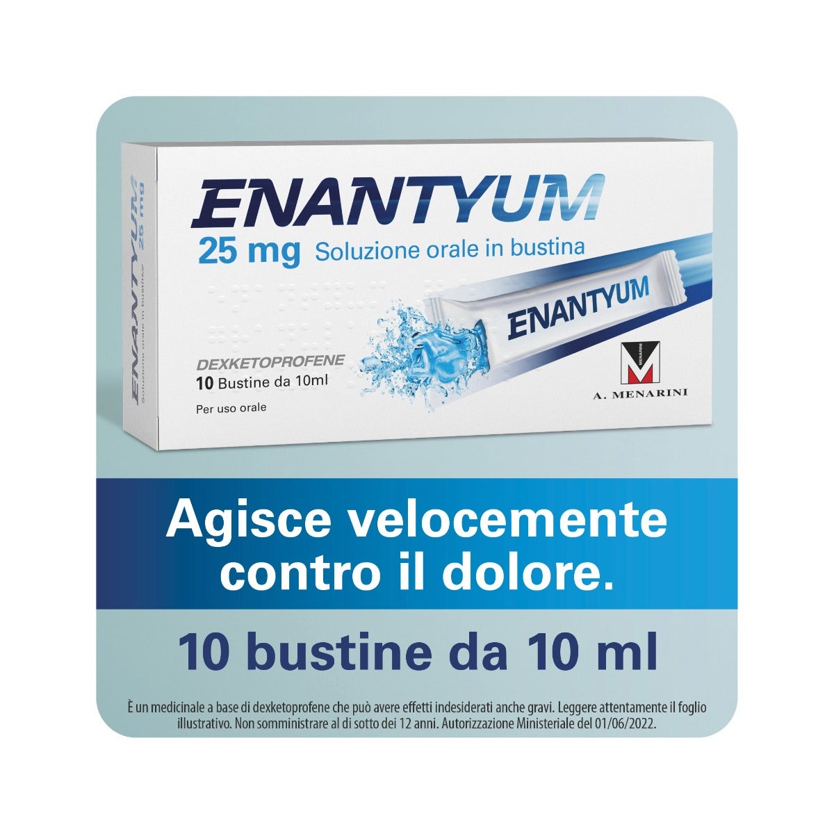 Enantyum 25mg Soluzione Orale Liquida In Bustina 10x10ml-11