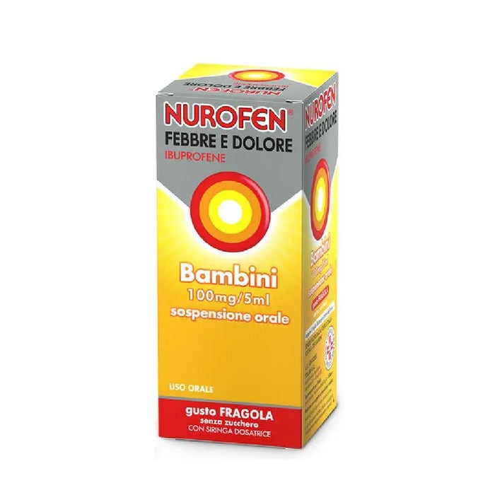 Nurofen Febbre Dolore Bambini 100mg/5ml Fragola 150ml-0