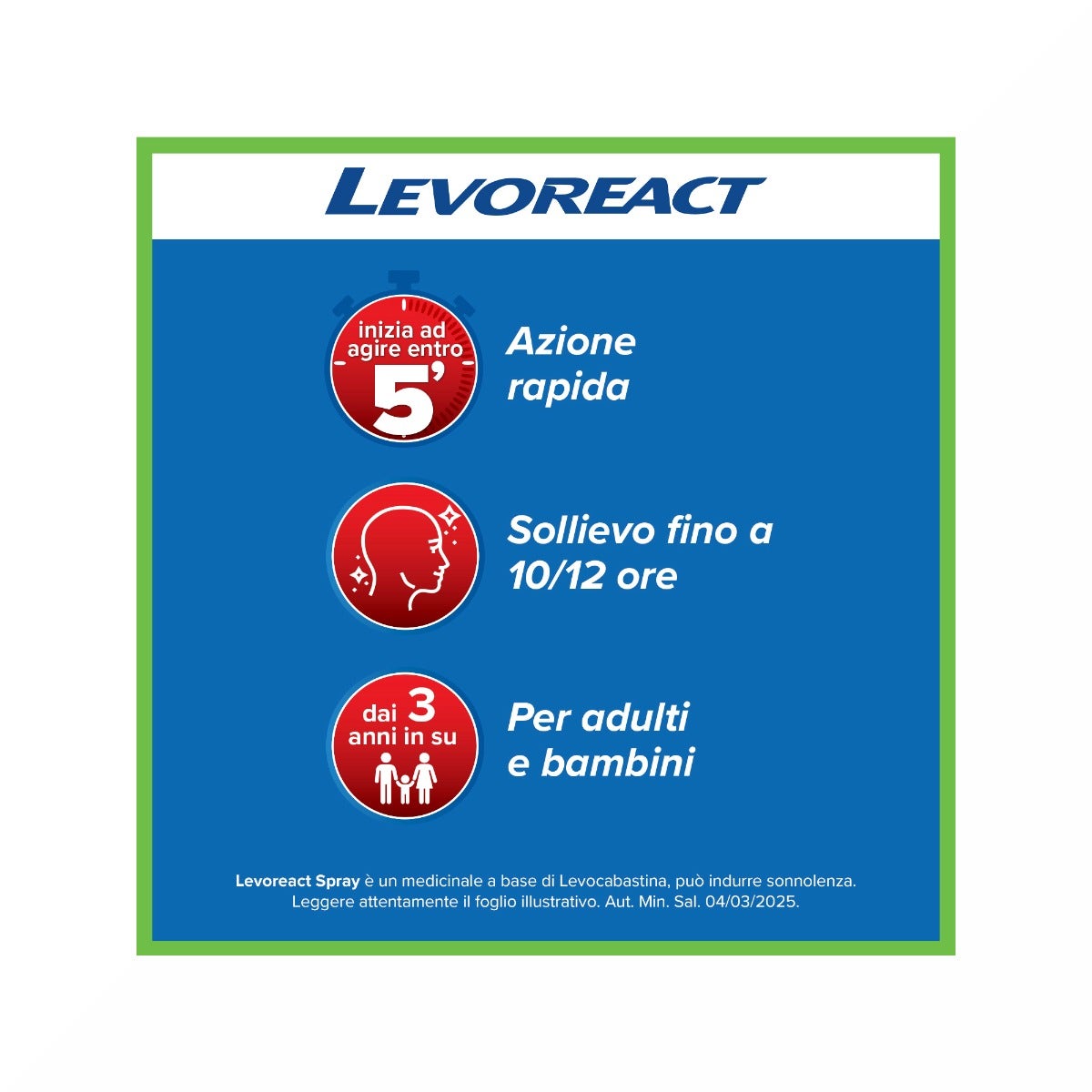 Levoreact Spray Nasale Antistaminico per Allergia Riniti Allergiche e Naso che Cola-9