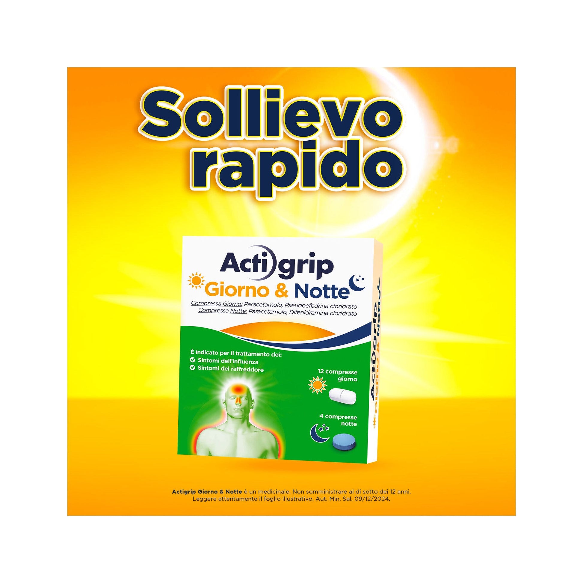 Actigrip Giorno e Notte Compresse per Raffreddore Febbre e Influenza-2