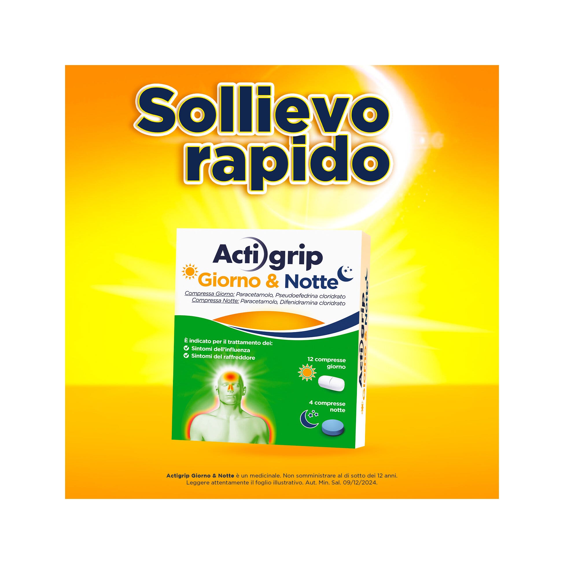 Actigrip Giorno e Notte Compresse per Raffreddore Febbre e Influenza-2