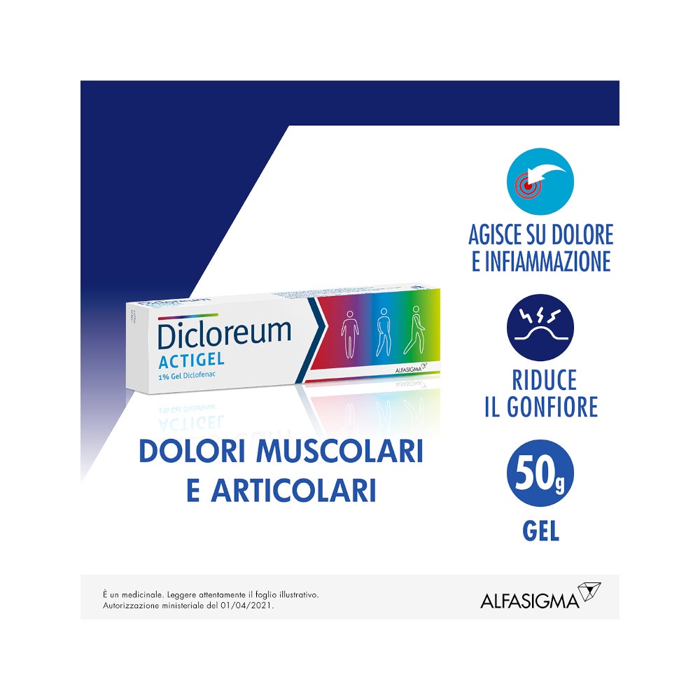 Dicloreum Actigel 50g 1%-7