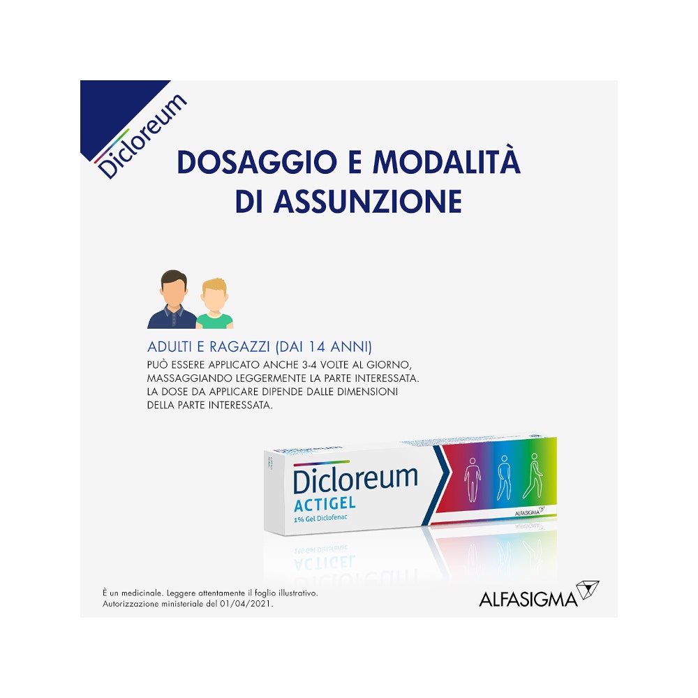Dicloreum Actigel 50g 1%-9