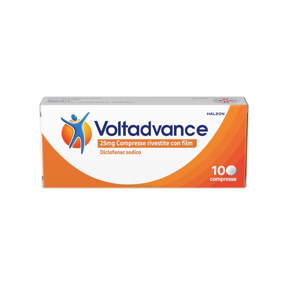 Voltadvance Antinfiammatorio 25mg Diclofenac Per Cervicale Mal Di Schiena Dolori Articolari 10 Compresse-3