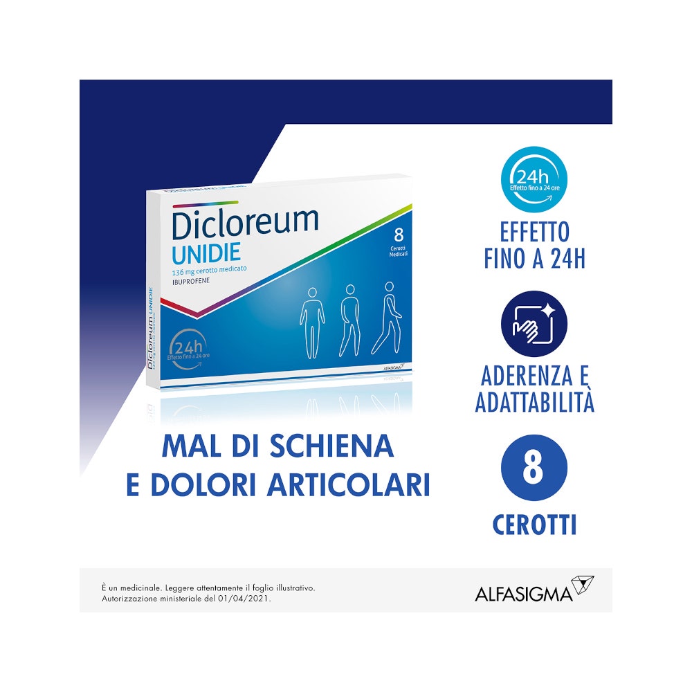 Dicloreum Unidie 8 Cerotti Medicati-7