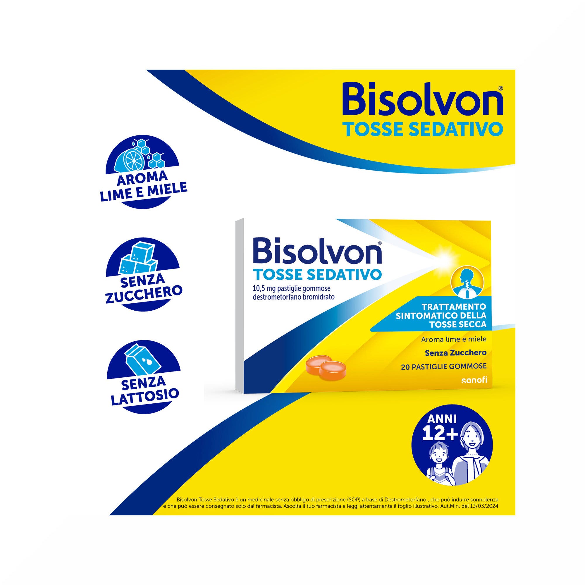 Bisolvon Tosse Sedativo  Per Tosse Secca 20 Pastiglie Gommose-14