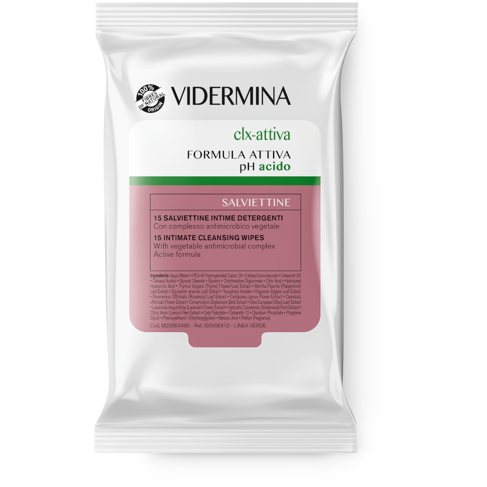 Vidermina CLX Attiva 15 Salviette Intime Detergenti  - 2