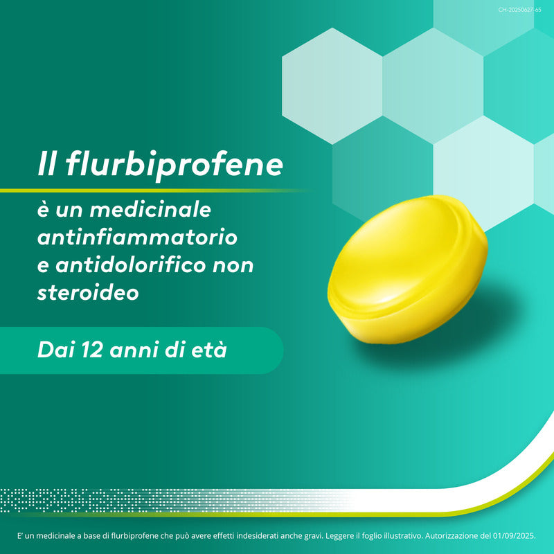 Aspi Gola Caramelle Antinfiammatorio per Gola Infiammata e Mal di gola 24 pastiglie Limone Miele