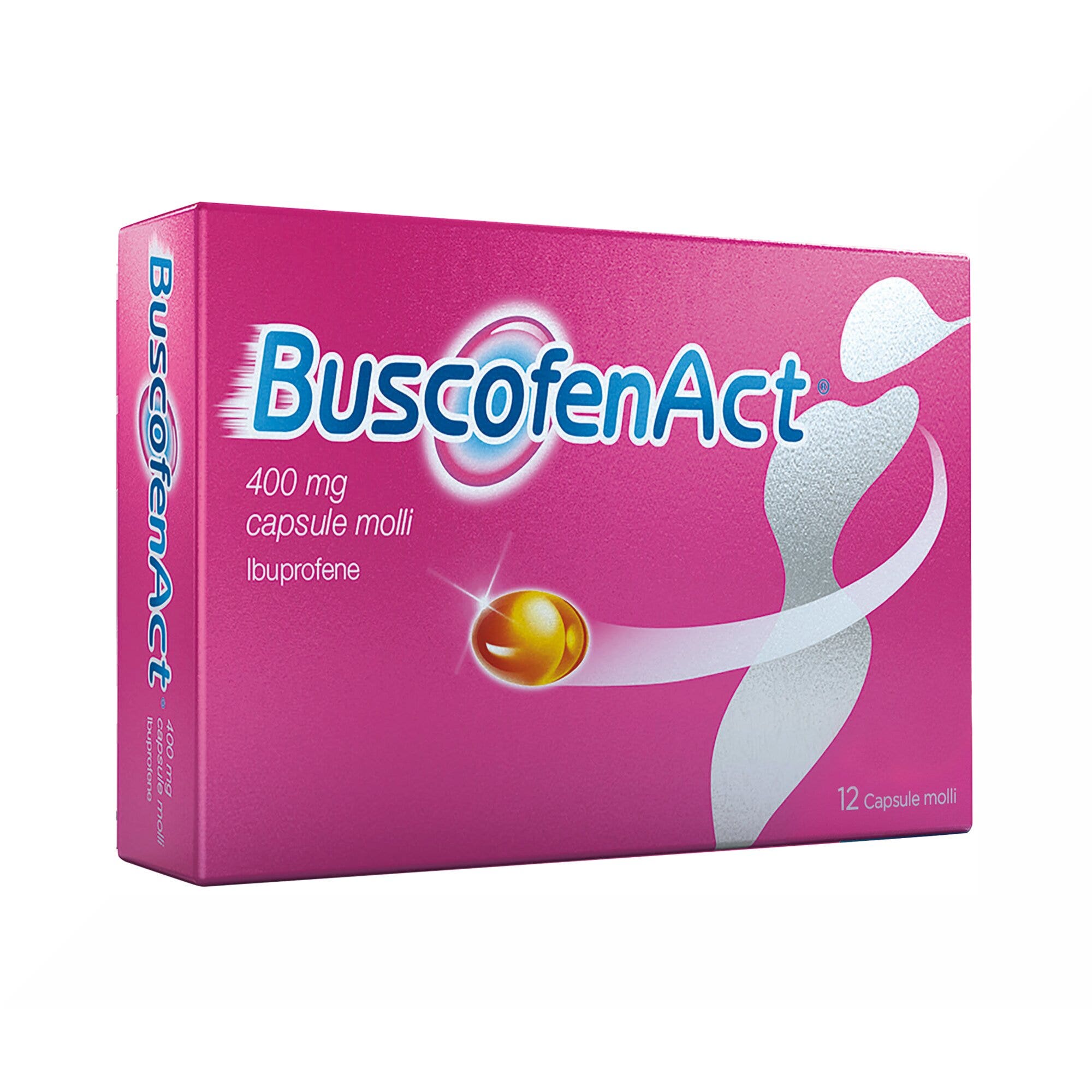 BuscofenAct 400 mg Con Ibuprofene Analgesico Contro Dolori Forti Da Ciclo 12 Capsule Molli-9