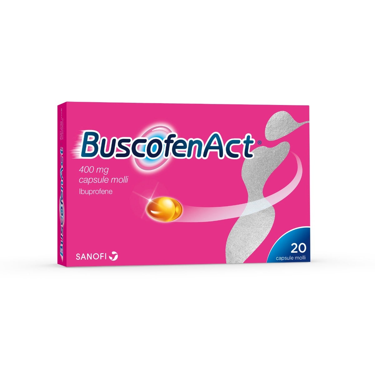 BuscofenAct 400 mg Con Ibuprofene Analgesico Contro Dolori Forti Da Ciclo 20 Capsule Molli-3