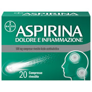 Aspirina Dolore e Infiammazione Antidolorifico Antinfiammatorio per Mal di Testa e Dolori 20 Cpr