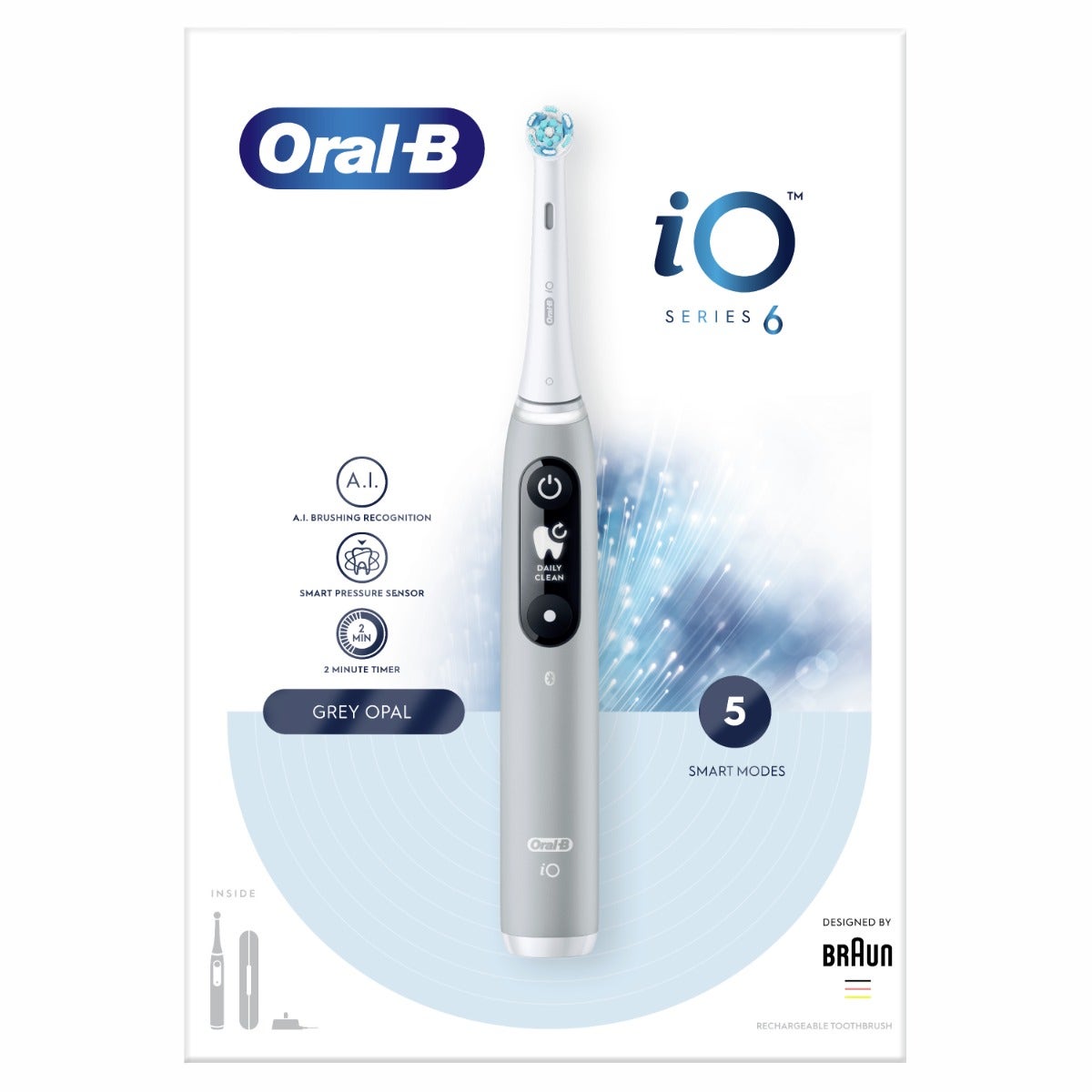 Oral-B iO 6 Spazzolino Elettrico Grigio-6