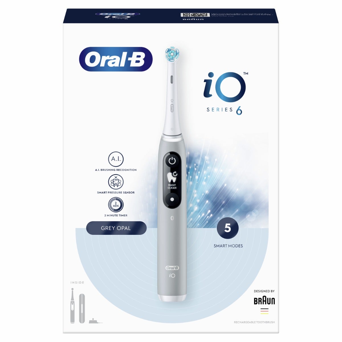 Oral-B iO 6 Spazzolino Elettrico Grigio-7