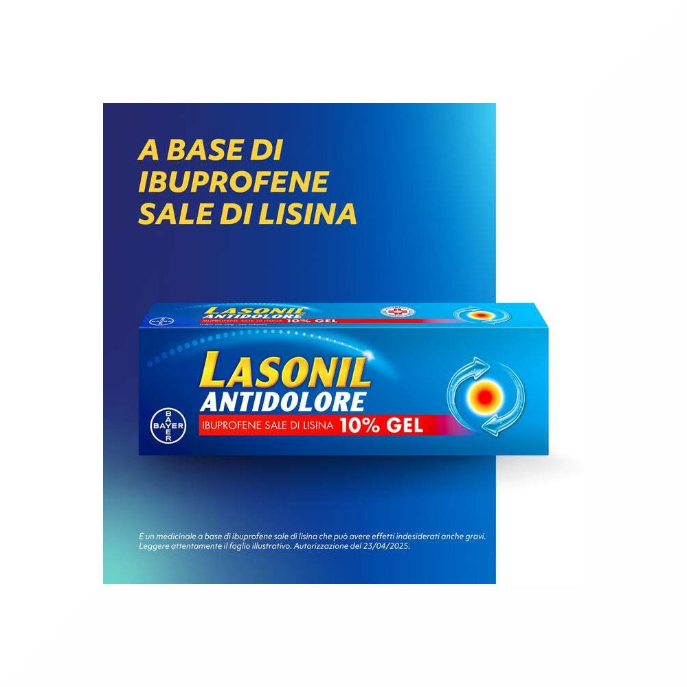 Lasonil Antidolore Gel Dolori Muscolari e Articolari Ibuprofene Sale di Lisina 10% 50gr-25
