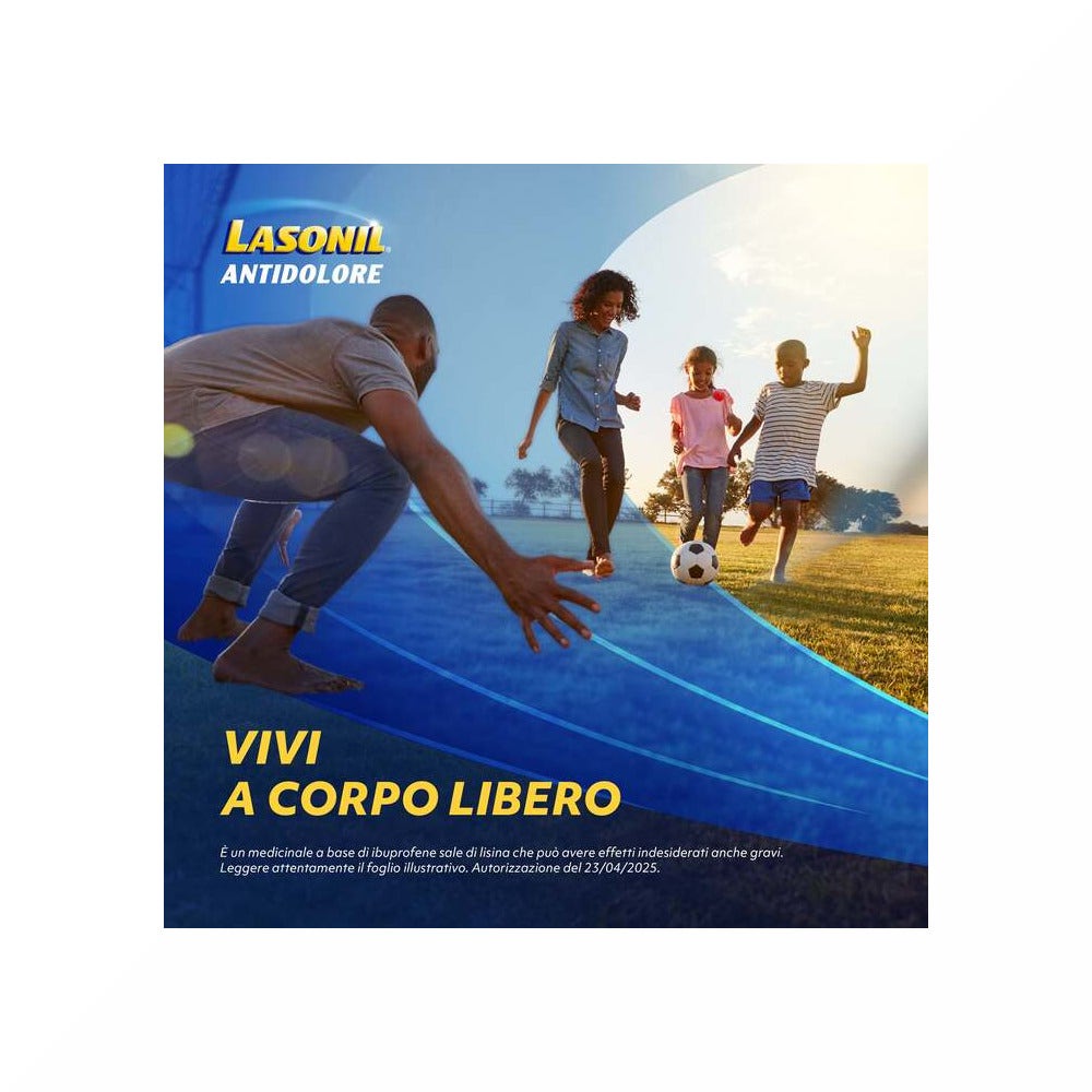 Lasonil Antidolore Gel Dolori Muscolari e Articolari Ibuprofene Sale di Lisina 10% 50gr-28