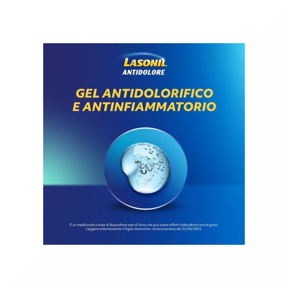 Lasonil Antidolore Gel Dolori Muscolari Articolari Ibuprofene Sale di Lisina 10% 120gr-37