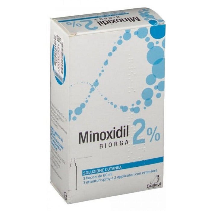 Minoxidil Biorga*Soluzione Cutanea 3 Flaconi 60ml 2%  - 1