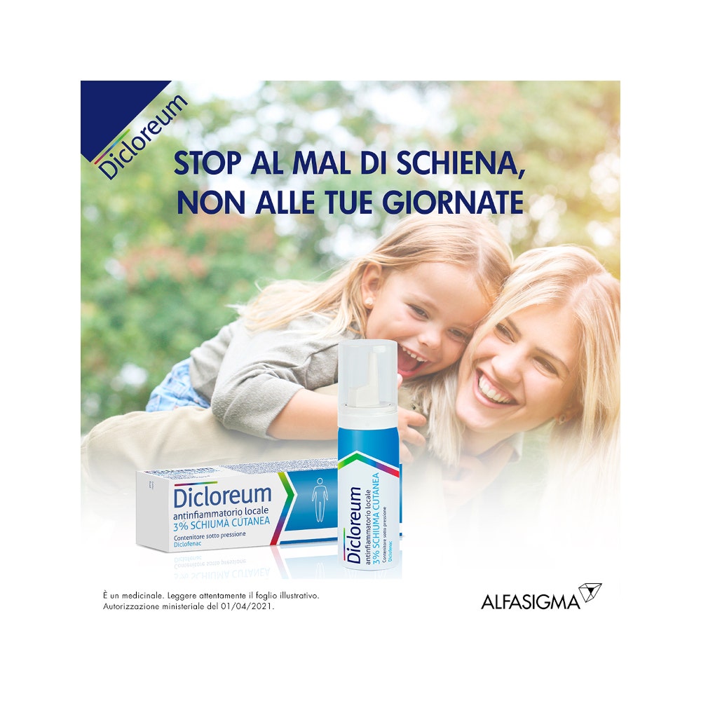 Dicloreum Antinfiammatorio Locale 3% Schiuma 50g-13