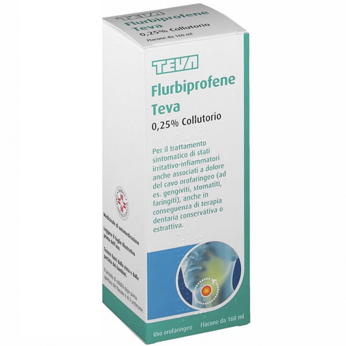 Flurbiprofene Teva Collutorio 160ml-1