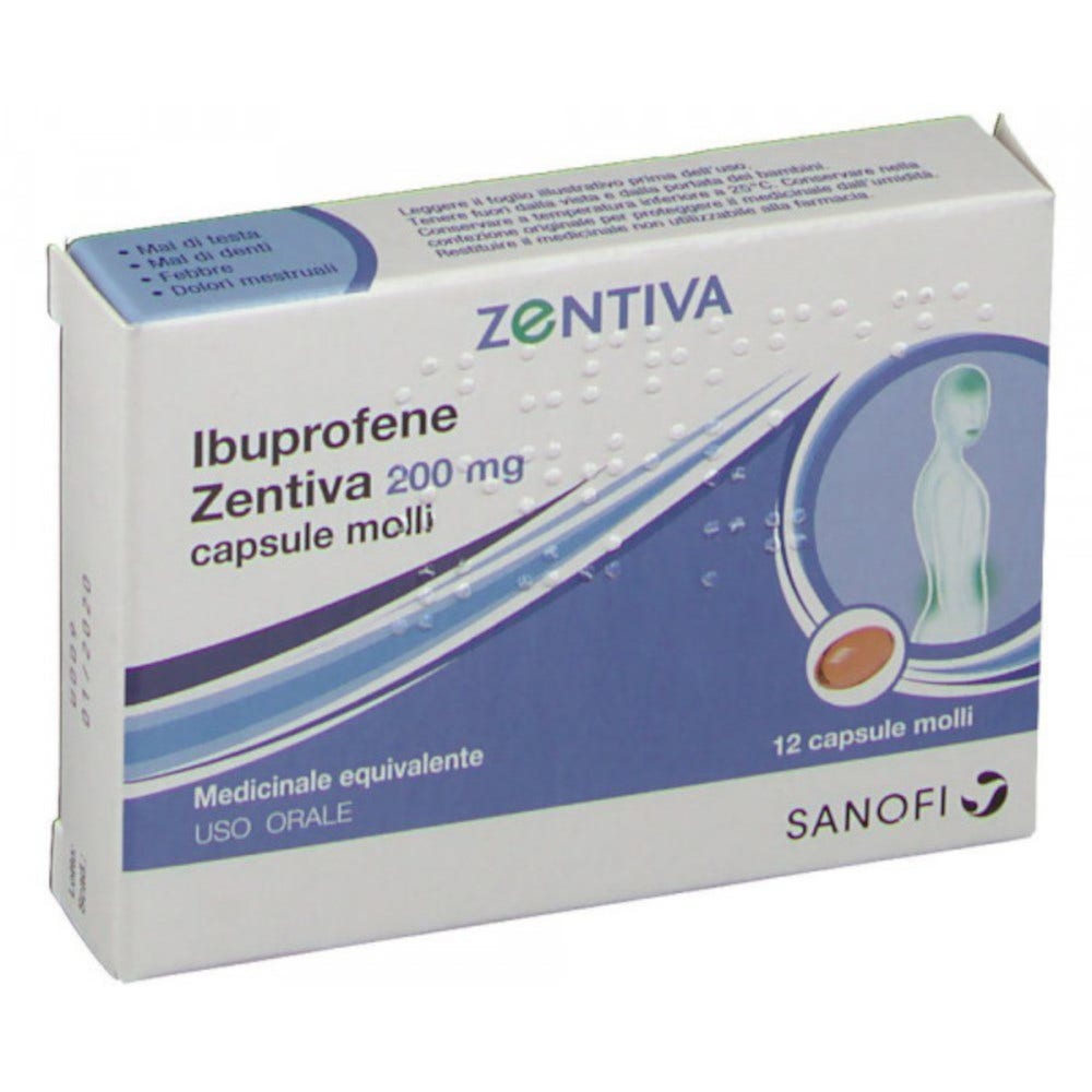 Ibuprofene Zentiva 12 Capsule Molli 200mg-1
