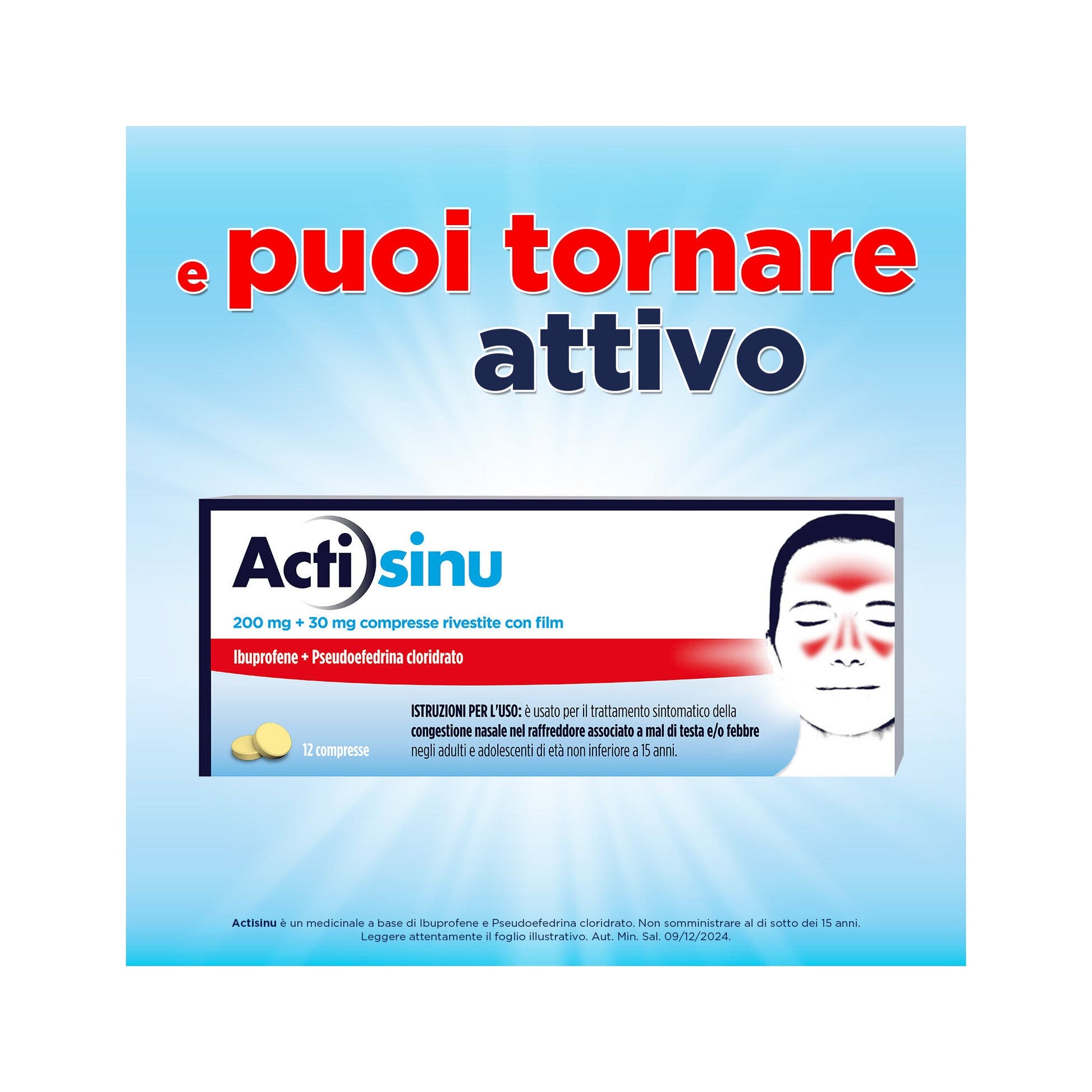 ActiSinu 12 Compresse Sinusite Raffreddore e Mal di testa-6