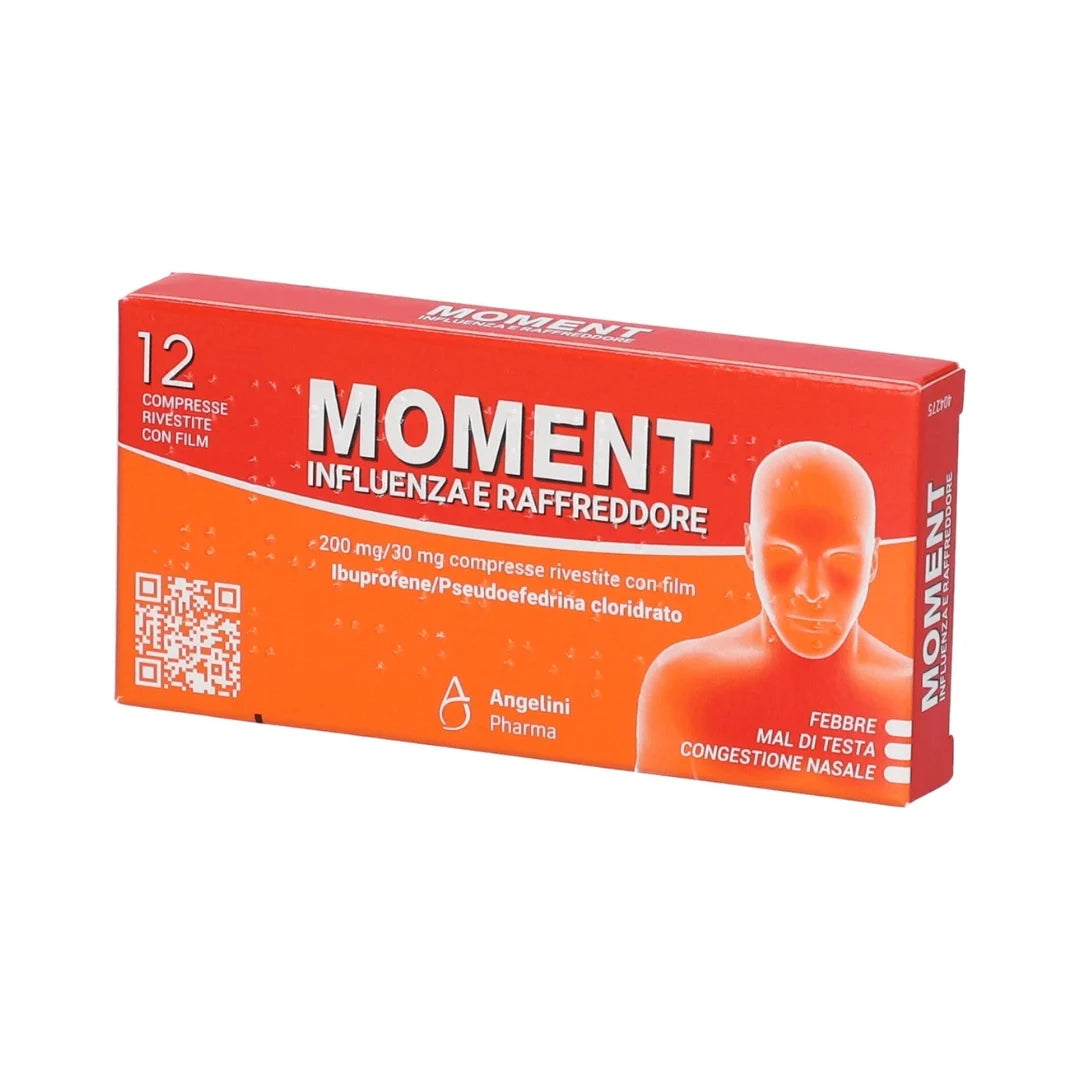 Moment Influenza e Raffreddore 12 Compresse 200mg + 30mg